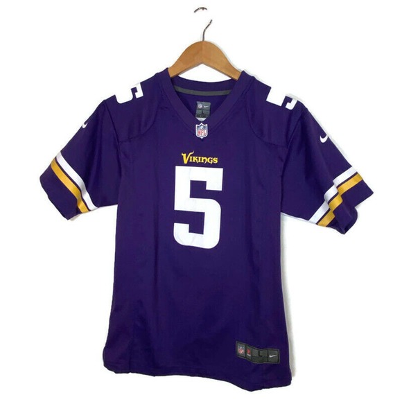 Nike Other - Nike NFL On Field Youth Large (14-16) Vikings Teddy Bridgewater Jersey #5 Purple
